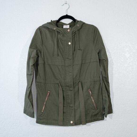NWT St. John’s Bay Olive Grove Green Cotton Jacket Size‎ Small - Picture 1 of 9